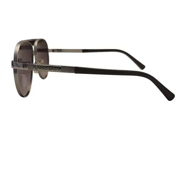 Rocawear Silver Aviator Style Sunglasses with NEW Soft Leather Case - Picture 8 of 16